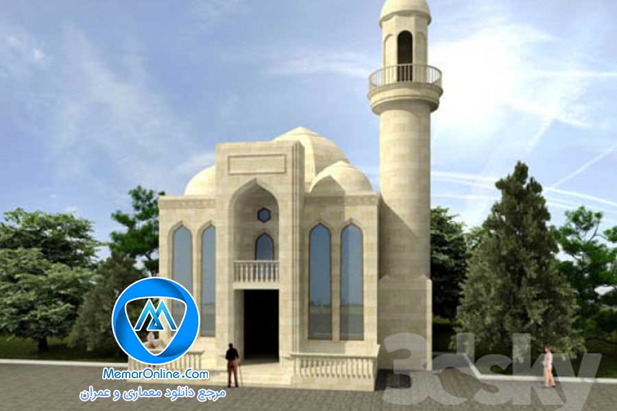 دانلود آبجکت سه بعدی مسجد مدرن تری دی مکس