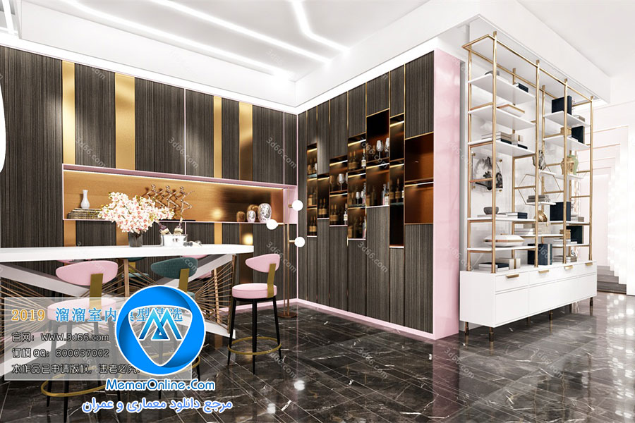 صحنه آماده خانه لوکس در تری دی مکس
