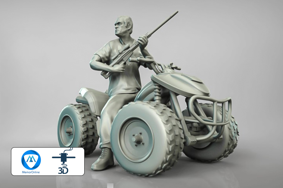 چاپ مدل سه بعدی ترور GTA V Trevor برای پرینتر سه بعدی