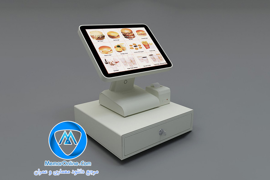 دانلود آبجکت Cashier POS model سه بعدی برای تری دی مکس