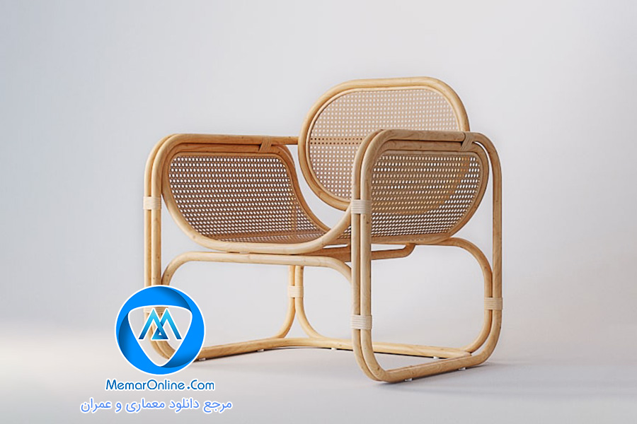 دانلود آبجکت صندلی چوبی مدرن 3dsmax