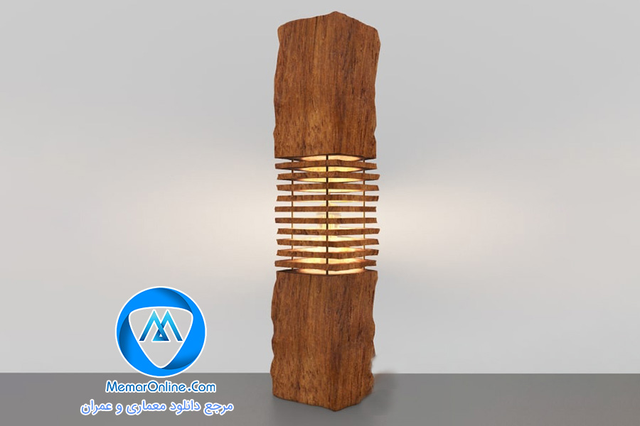 دانلود چراغ فانتزی چوبی برای دیزاین خانه مدرن 3dmax