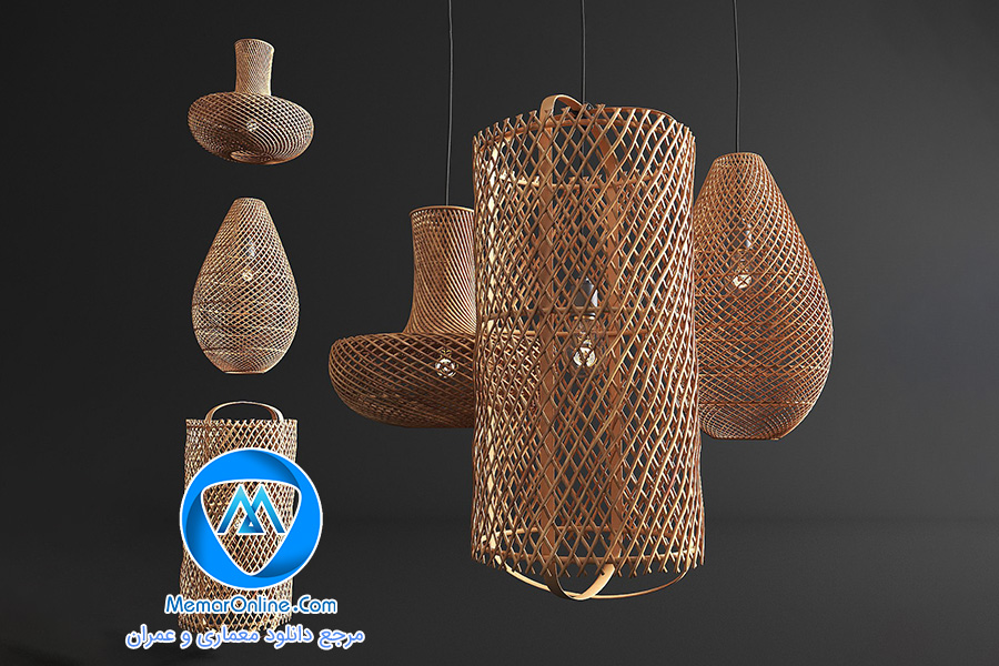 دانلود لوستر چوبی مدرن برای تری دی مکس