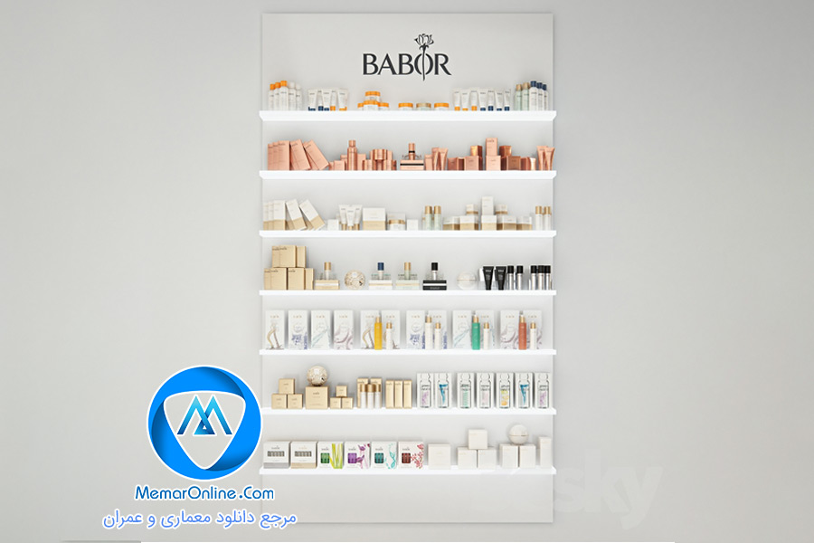 دانلود استند کامل لوازم آرایشی barbor تری دی مکس