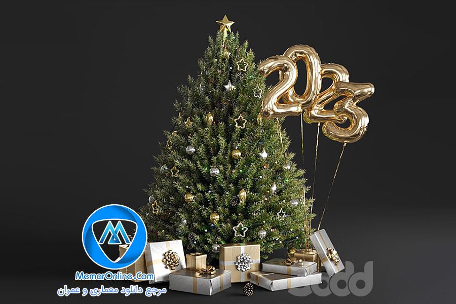دانلود آبجکت درخت کاج کریسمس 3dmax
