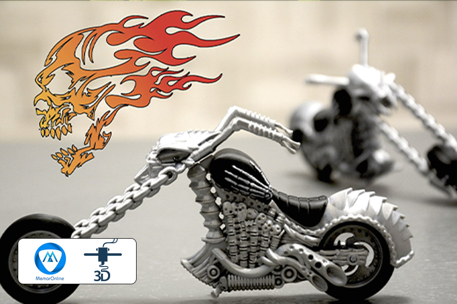 دانلود مدل stl رایگان موتور GHOST RIDER