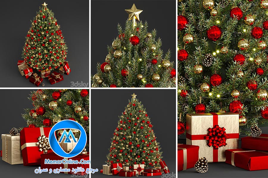 دانلود انواع آبجکت مدل سازی شده دکوری کریسمس برای 3dmax