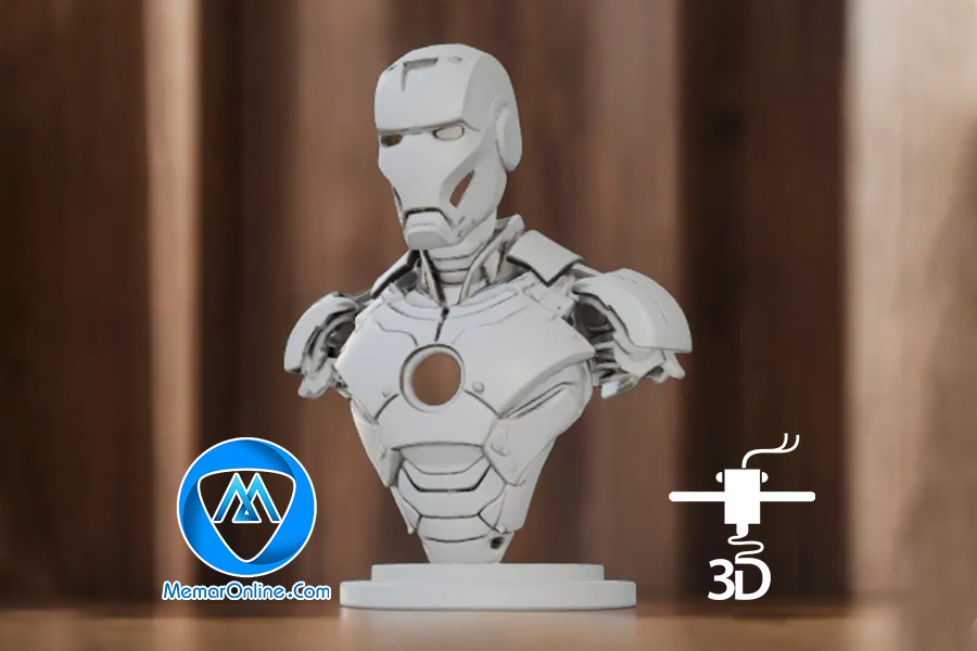 دانلود فایل آماده به چاپ نیم تنه ironman stl