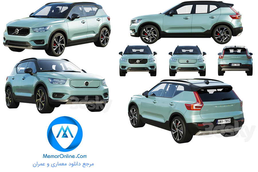 دانلود آبجکت خودرو volvo xc40 تری دی مکس