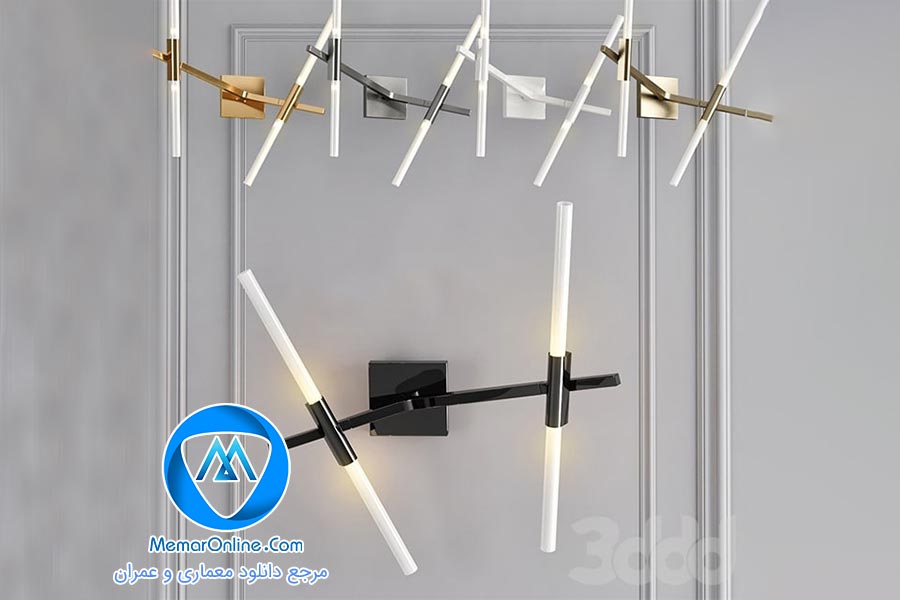 دانلود آبجکت لامپ دیواری Wall lamp Roll and Hill Agnes Sconce 4 برای تری دی مکس
