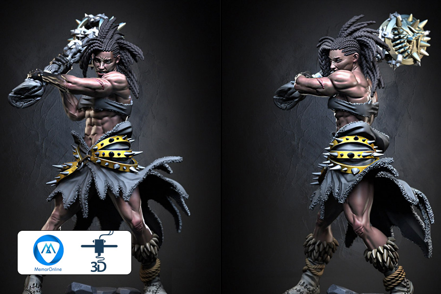 دانلود مدل سه بعدی stl فیگور جنگجو برای پرینت سه بعدی