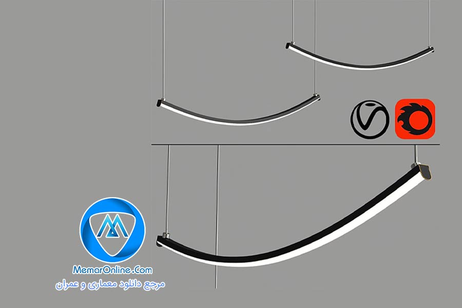 دانلود آبجکت لامپ آویز لاینی برای تری دی مکس