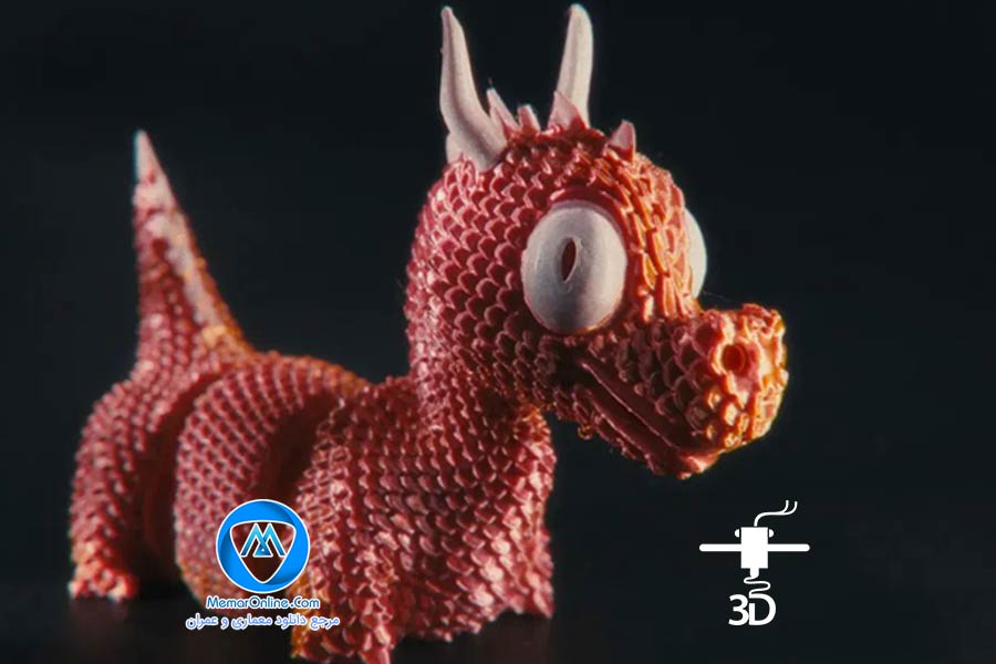 دانلود آبجکت stl آماده به چاپ پرینتر سه بعدی baby dragon