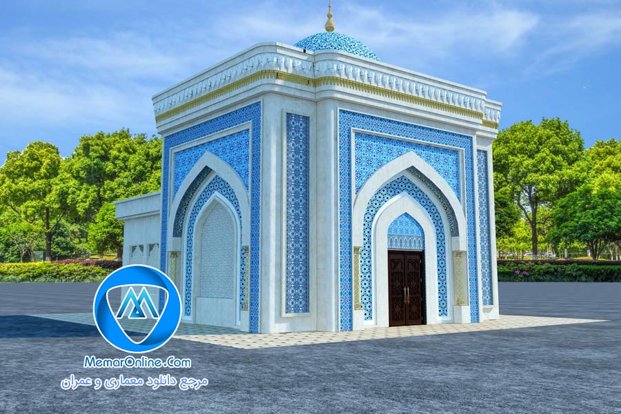 دانلود صحنه آماده نما خارجی امامزاده برای تری دی مکس