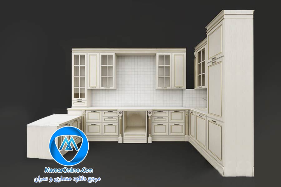 دانلود کابینت ممبران مدرن برای آشپزخانه تری دی مکس