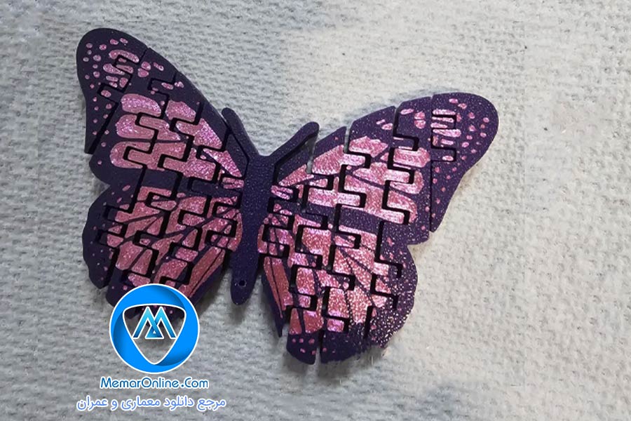 دانلود فایل stl سه بعدی پروانه برای چاپ تری دی