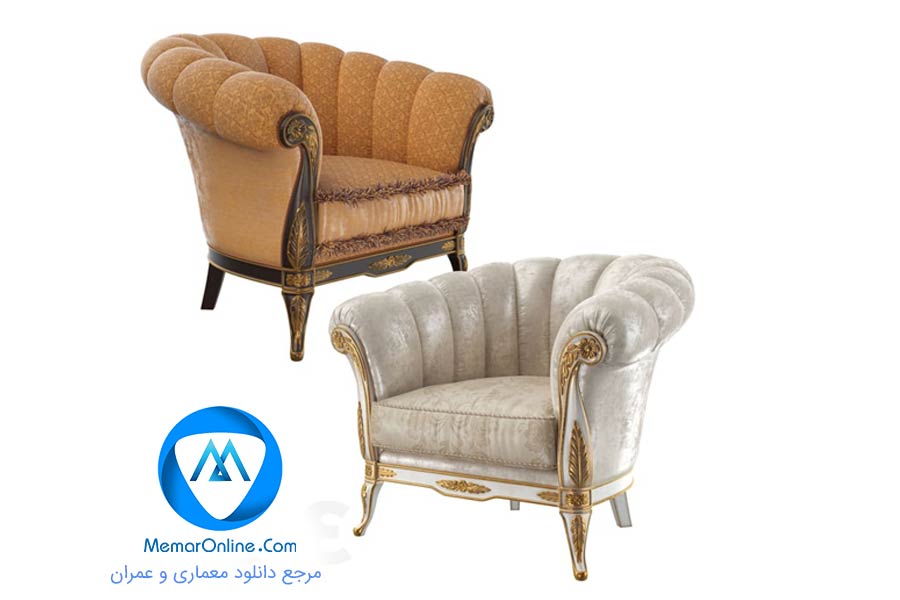 دانلود آبجکت مبل پذیرایی کلاسیک برای تری دی مکس