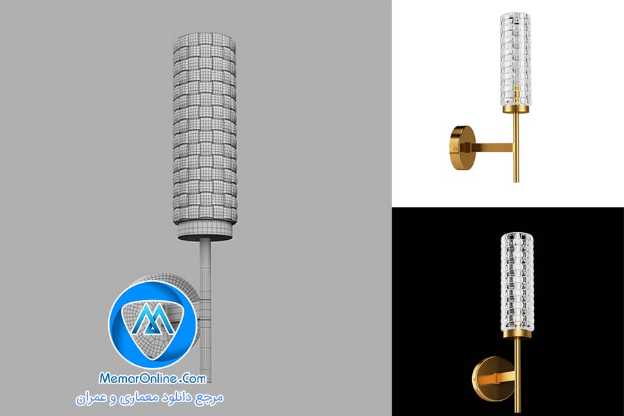 دانلود آبجکت چراغ خواب دیواری مدرن برای 3dmax