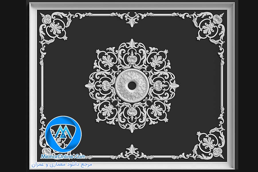 دانلود آبجکت 3dmax گچبری برای طراحی داخلی سقف