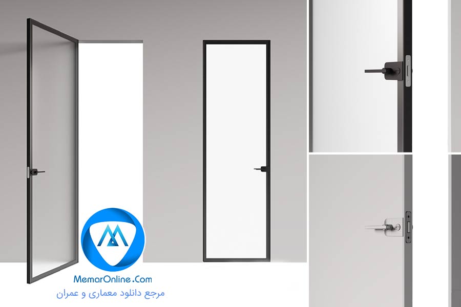 دانلود آبجکت درب شیشه ای سه بعدی تری دی مکس برای فضاسازی اداری