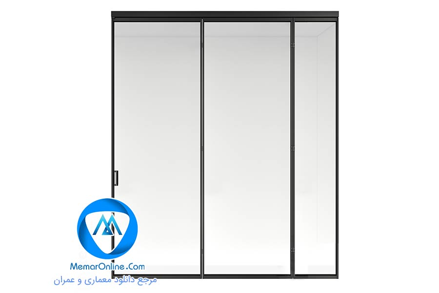 دانلود مدل سه بعدی تری دی مکس آبجکت درب جمع شو پارتیشنی