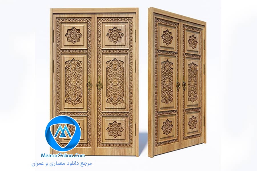دانلود درب چوبی سه بعدی برای مسجد 3dmax