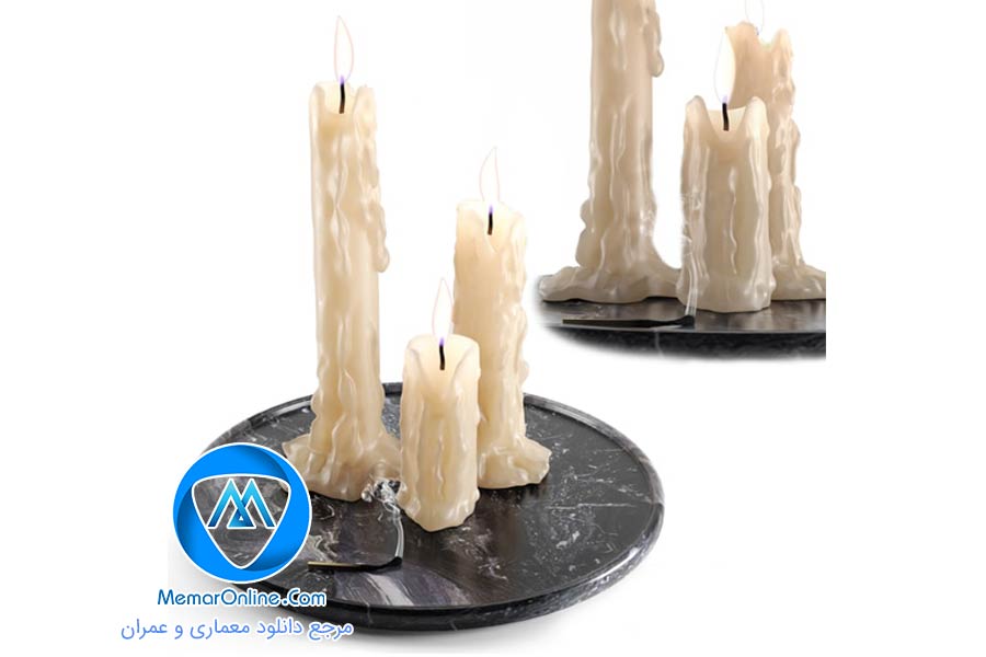 دانلود آبجکت سه بعدی شمع برای تری دی مکس