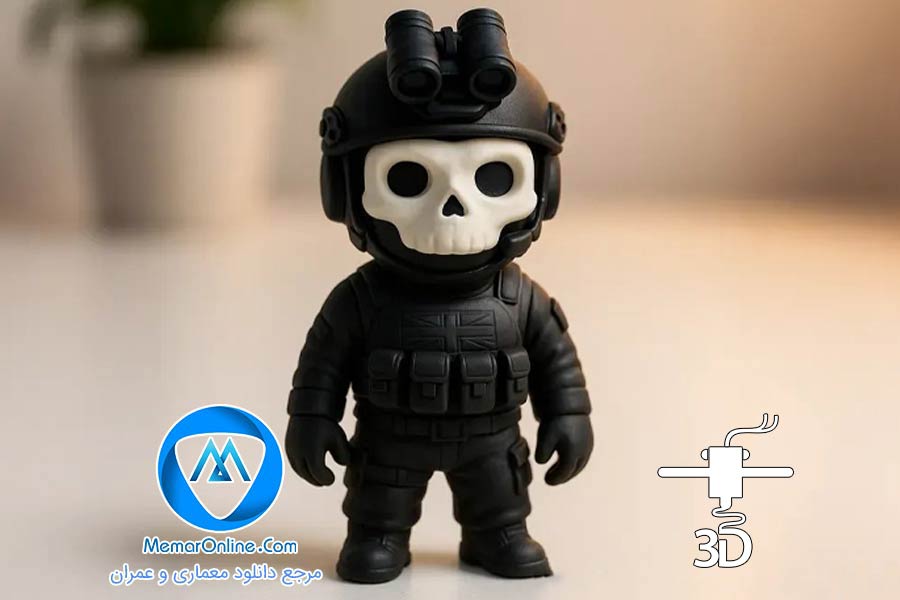 مدل سه بعدی stl گوست برای چاپ سه بعدی