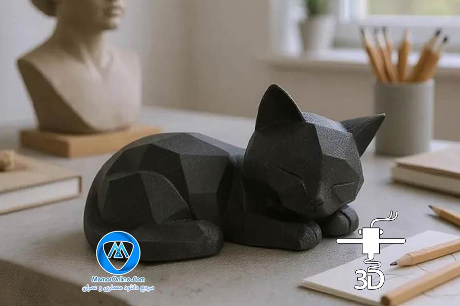 دانلود مدل سه بعدی برای چاپ پرینتر گربه کیوت
