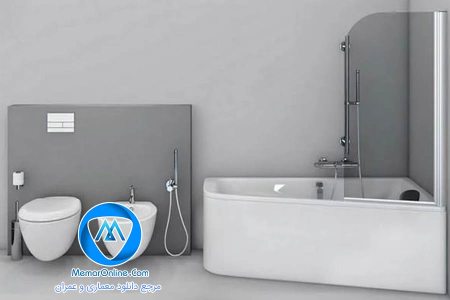 دانلود صحنه آماده سرویس حمام و دستشویی برای تری دی مکس