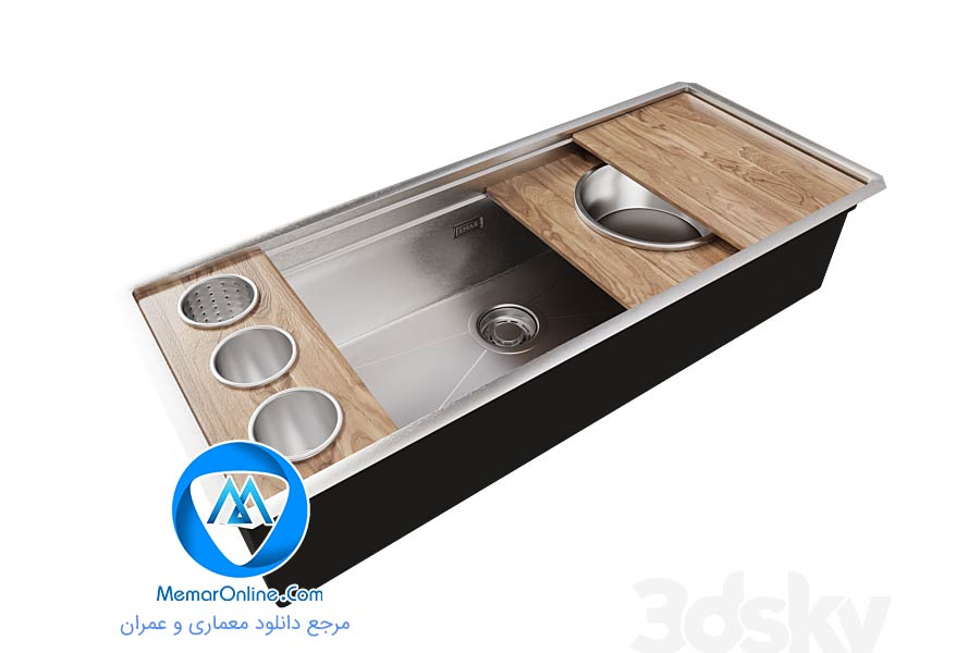 دانلود آبجکت سینک ظرفشویی مدرن برای تری دی مکس