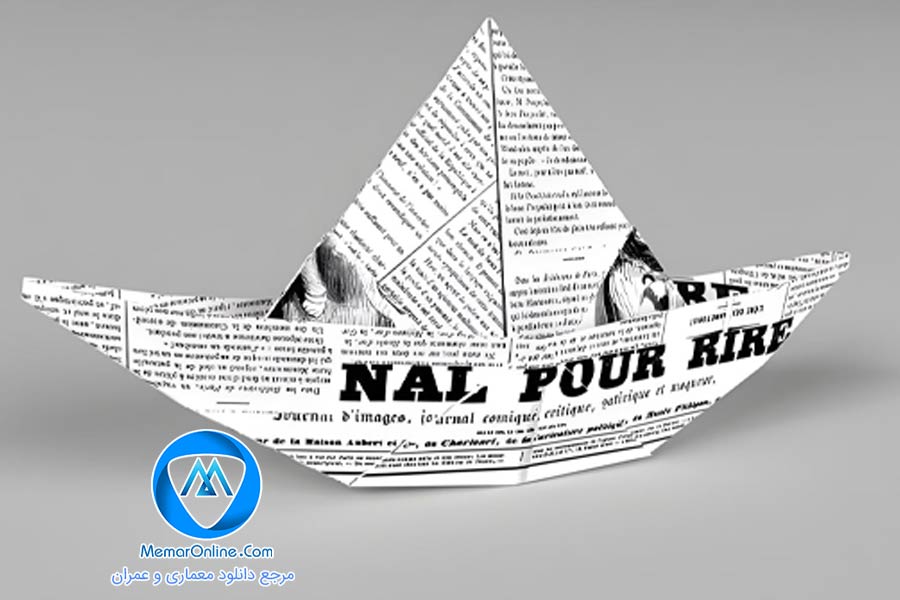 دانلود آبجکت قایق کاغذی برای تری دی مکس