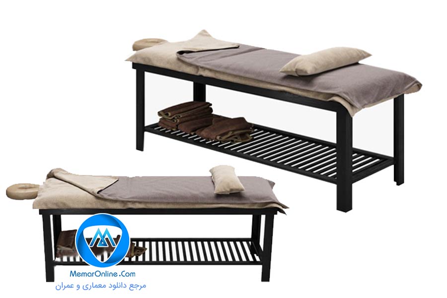 دانلود آبجکت تخت اسپا برای تری دی مکس