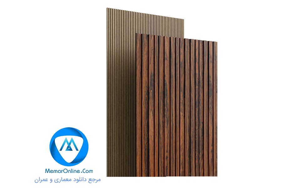 دانلود آبجکت سه بعدی پنل ترمو وال چوب مدرن برای تری دی مکس