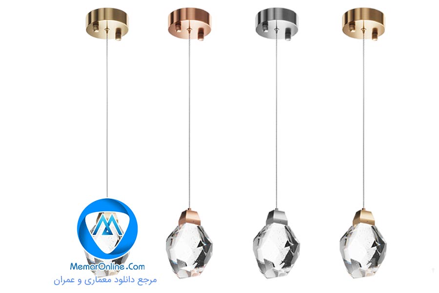 دانلود آبجکت لامپ سقفی مدرن برای خانه