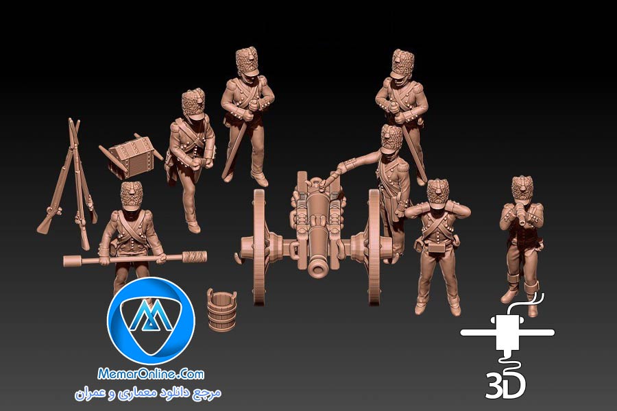 دانلود مدل سه بعدی آماده به پرینت سه بعدی ارتش نظامی کلاسیک