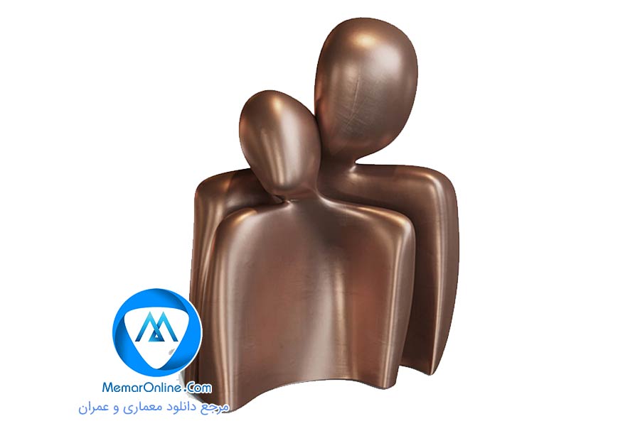 دانلود آبجکت تریدی مکس دکوری Sculpture of kindred spirits