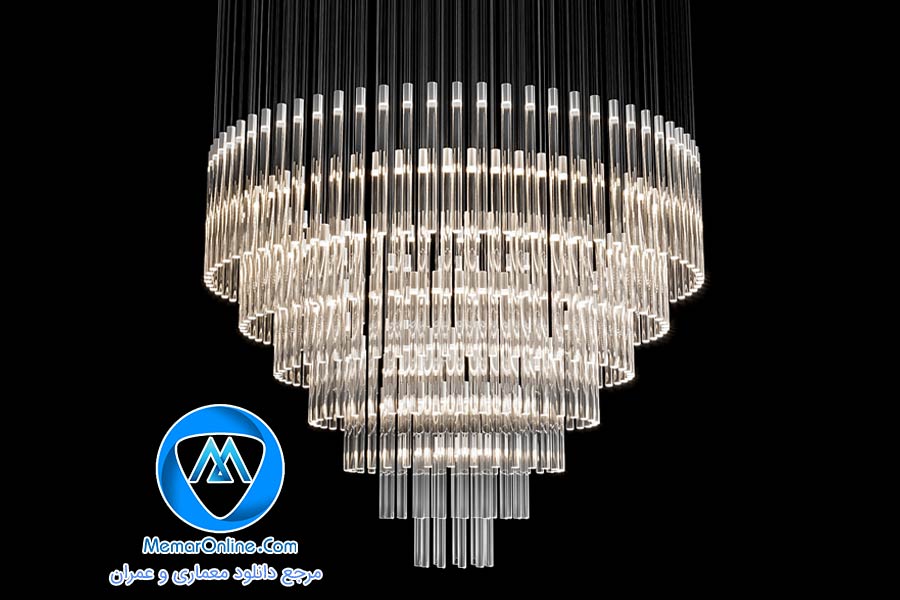 دانلود آبجکت تری دی مکس لوستر مدل آبشار