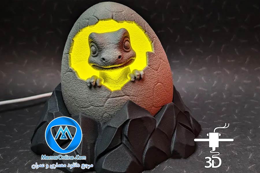 فایل stl بچه دایناسور آماده به چاپ سه بعدی