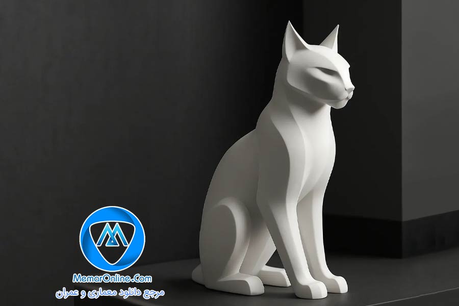 دانلود فایل سه بعدی obj آماده به چاپ سه بعدی دکوری گربه