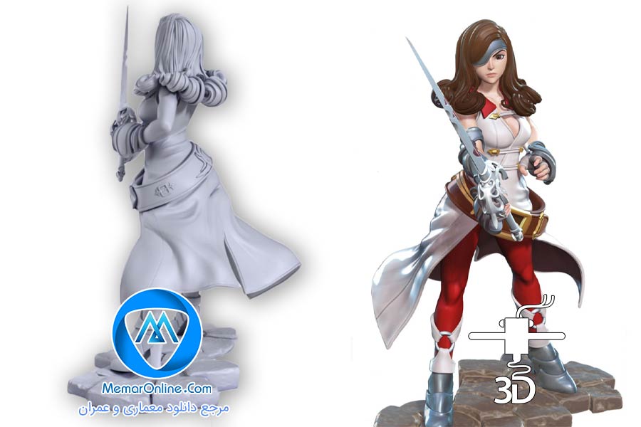 دانلود مدل سه بعدی stl اکشن فیگور Beatrix آماده برای چاپ