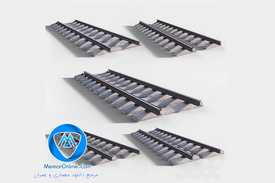 دانلود آبجکت ریل راه آهن برای تری دی مکس
