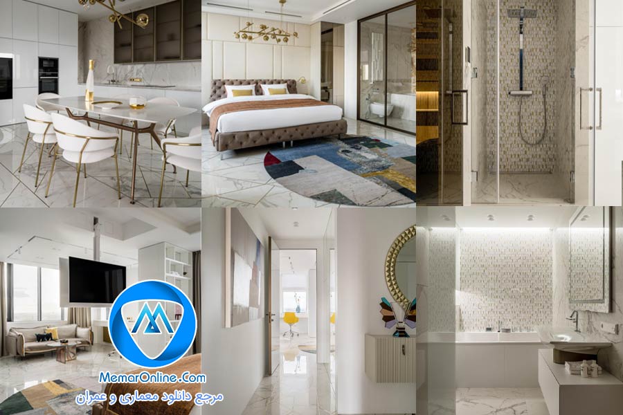 ایده تصویر رندر خانه مدرن لاکچری دیزاین آشپزخانه مدرن + تصویر اتوکد