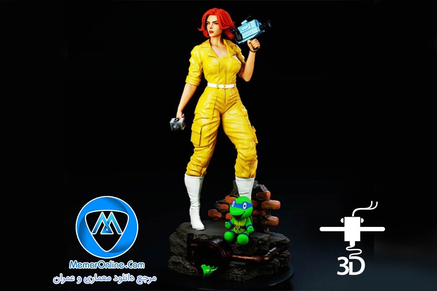 دانلود مدل stl سه بعدی دختر گزارشگر برای چاپ سه بعدی