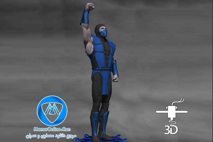 دانلود مدل سه بعدی stl فیگور اسکورپین و ساب زیرو مورتال کامبت برای چاپ سه بعدی