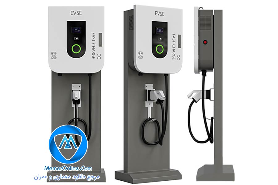 دانلود آبجکت تری دی مکس جایگاه فست شارژ خودرو برقی برای تری دی مکس