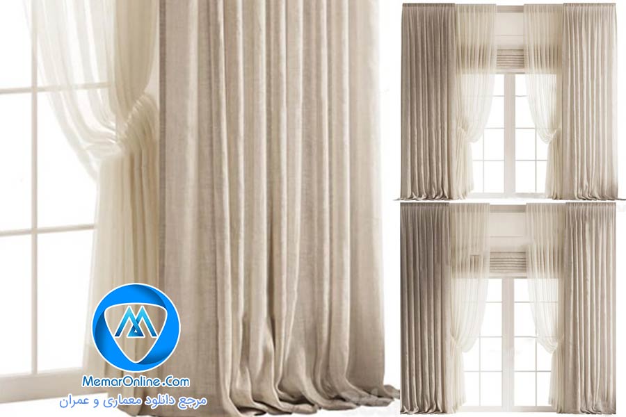 دانلود آبجکت پرده مدرن برای تری دی مکس