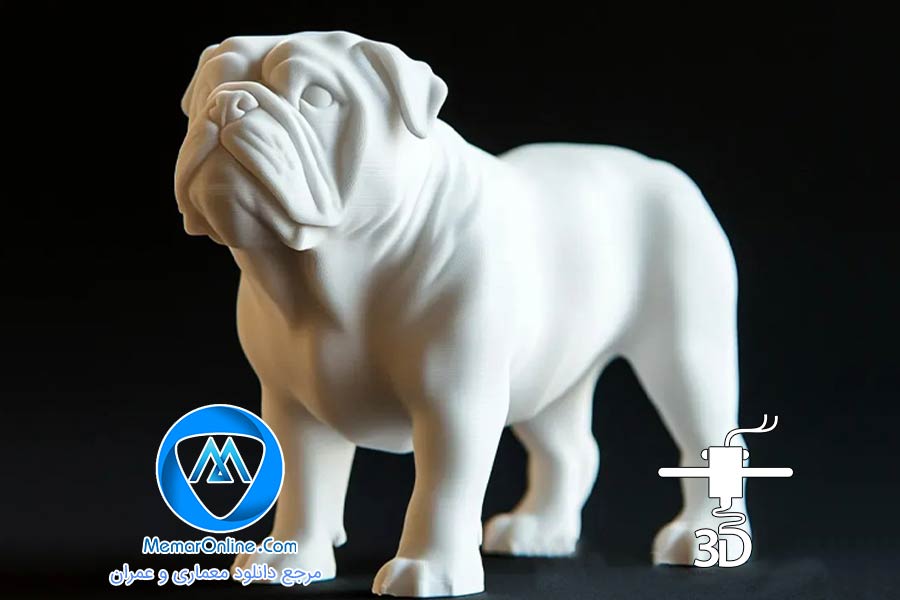 دانلود مدل سه بعدی stl سگ بولداگ