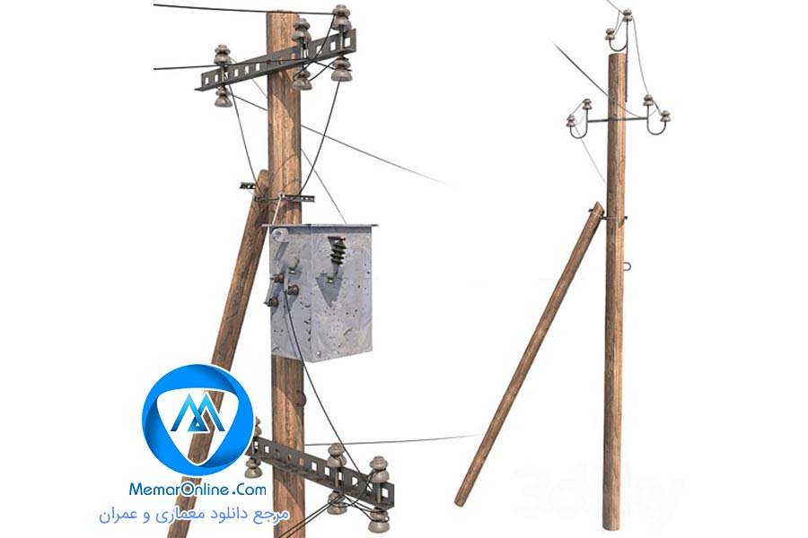 دانلود آبجکت کلاسیک تیربرق چوبی برای تری دی مکس