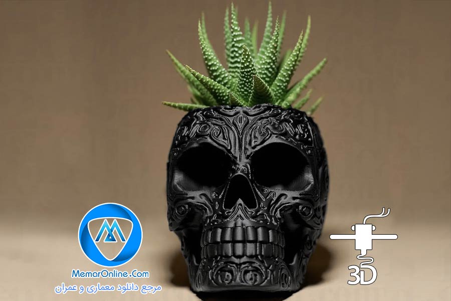 دانلود مدل سه بعدی گلدان stl برای چاپ طرح اسکلت